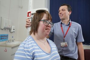 learning disability team with service user