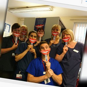 staff from the dental team supporting national smile month