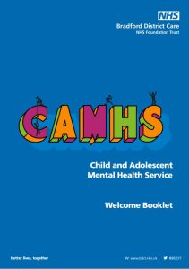 Child and Adolescent Mental Health service (CAMHS) - Welcome booklet