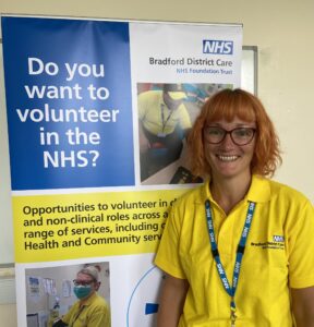 Catherine Jowitt showcasing the volunteering service