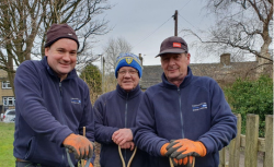Ground staff with spades