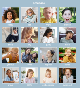 Table of different emotions 