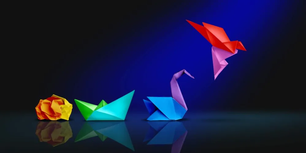 AI image of paper birds