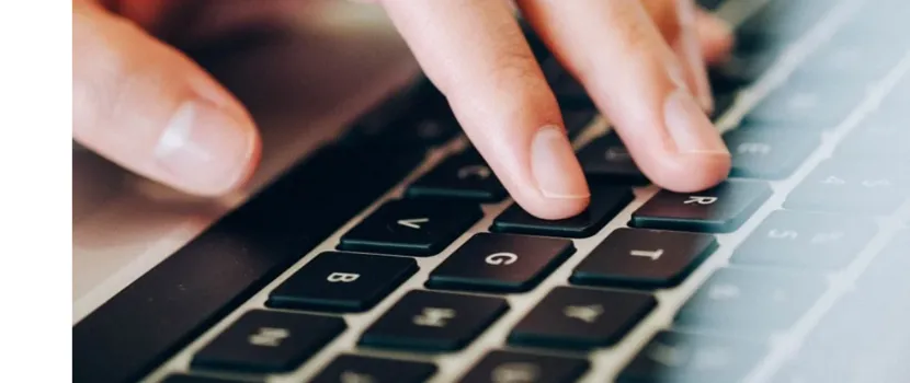 Typing on keyboard