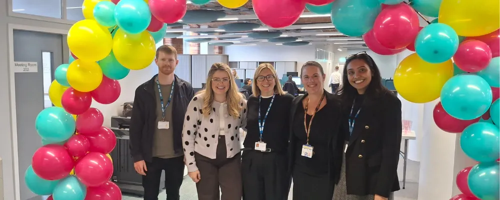 • Smarter Spaces at Bradford District Care NHS Foundation Trust, with Eleanor Wilde, Programme Manager for Smarter Spaces (second right).