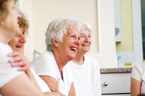 Retirees getting social and joining group activities 