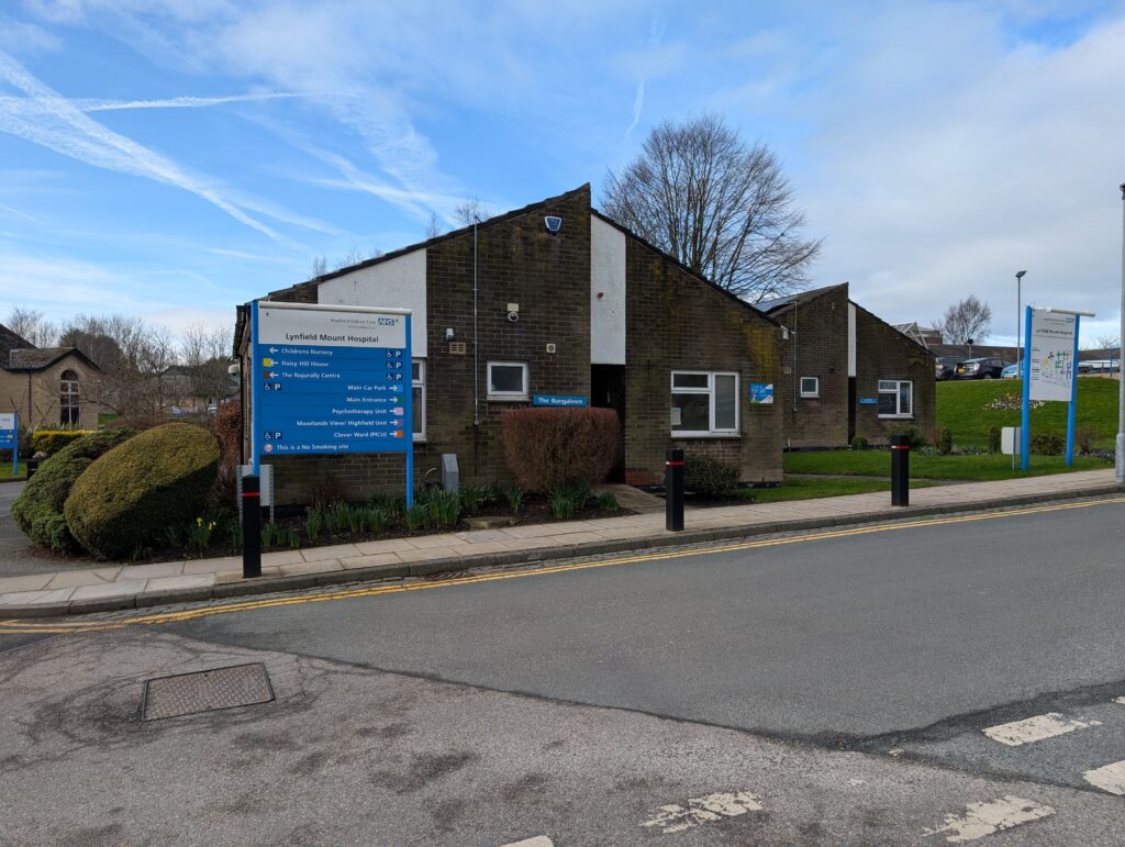 Image of the former estates and facilities offices prior to demolition work taking place.