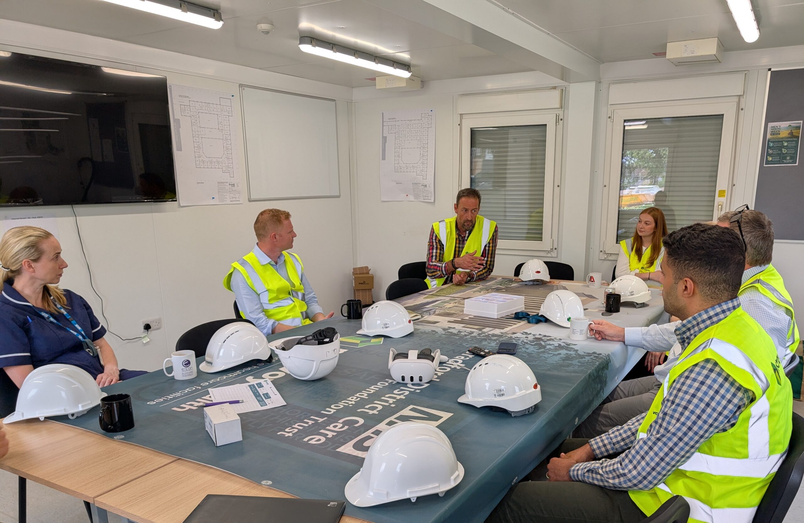 Robbie Moore pictured at Lynfield Mount Hospital with members of the project redevelopment team.