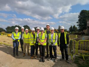 MP Anna Dixon pictured at Lynfield Mount Hospital with members of the project redevelopment team.