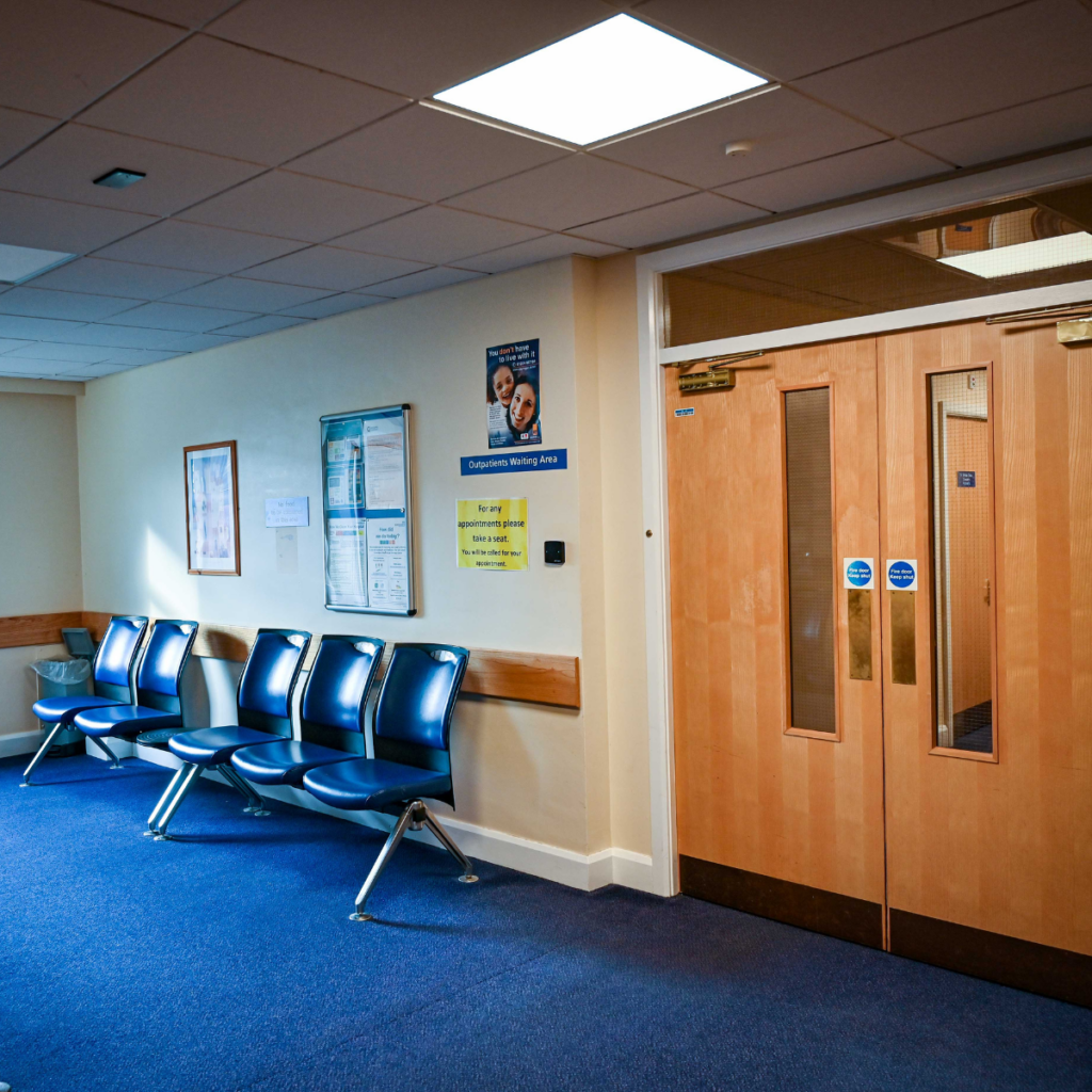 Image of former outpatients waiting room