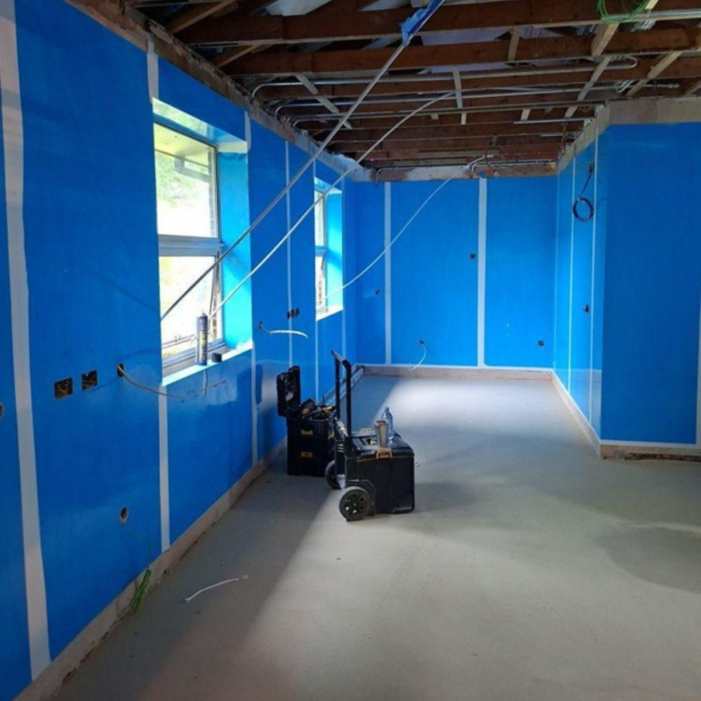 Image of construction work taking place in the former outpatients area.