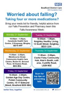 Poster for Falls Awareness week