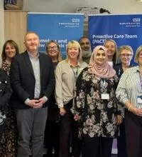 Photograph of the visit to the Homeless and New Arrivals Health team