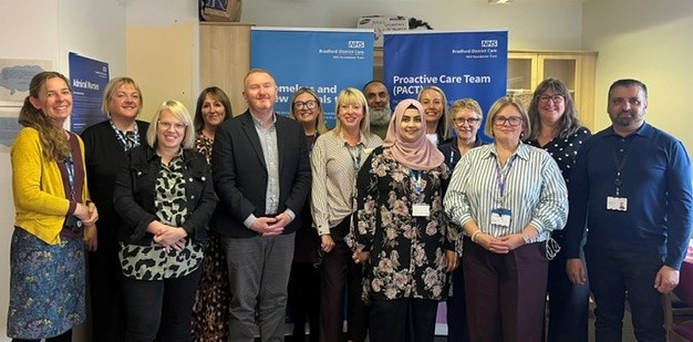 Photograph of the visit to the Homeless and New Arrivals Health team